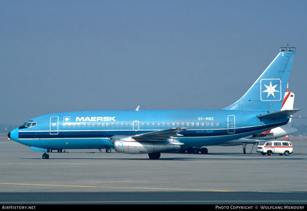 Aircraft Photo of OY-MBZ | Boeing 737-2L9/Adv | Maersk Air | AirHistory.net #700244