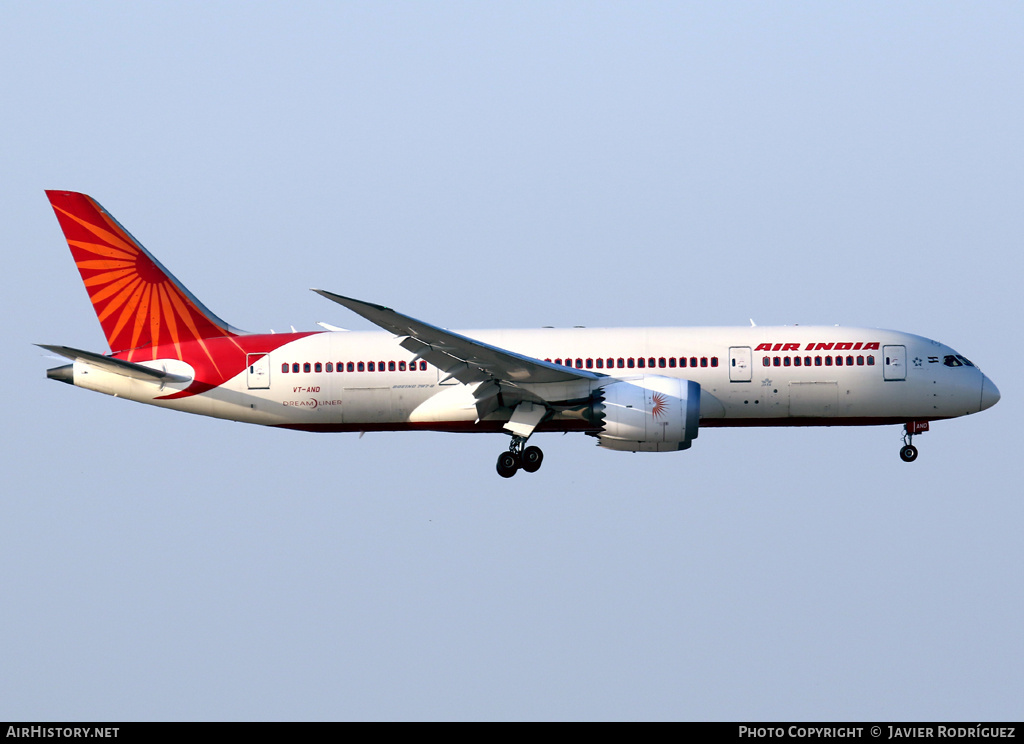 Aircraft Photo of VT-AND | Boeing 787-8 Dreamliner | Air India | AirHistory.net #700253