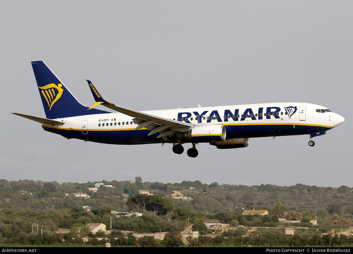 Aircraft Photo of EI-DPY | Boeing 737-8AS | Ryanair | AirHistory.net #700284