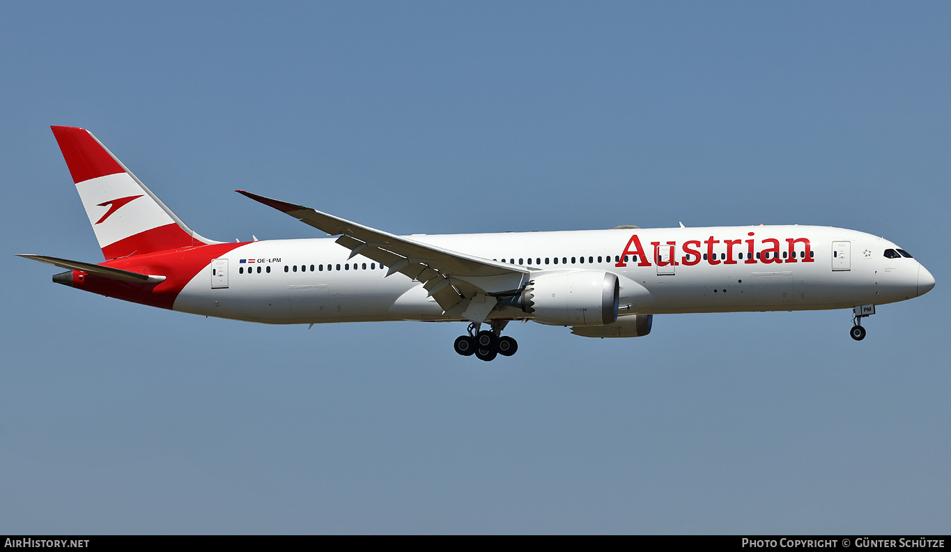 Aircraft Photo of OE-LPM | Boeing 787-9 Dreamliner | Austrian Airlines | AirHistory.net #700882