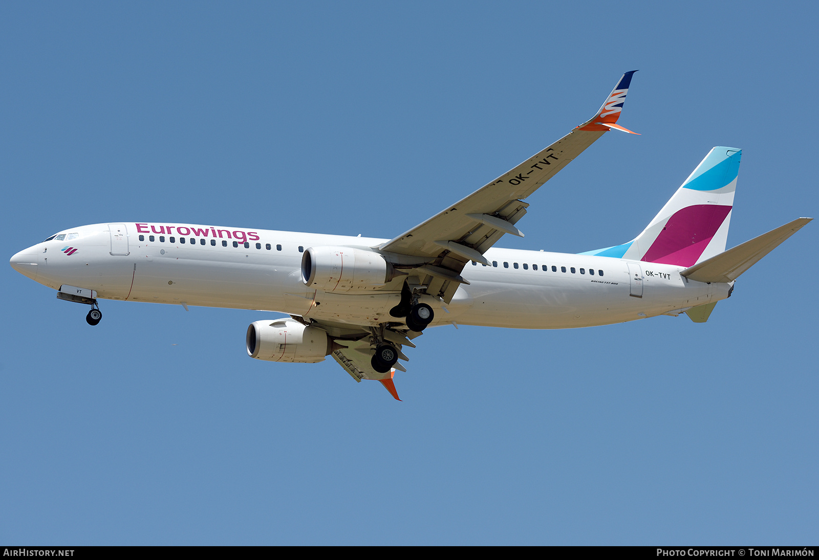 Aircraft Photo of OK-TVT | Boeing 737-86N | Eurowings | AirHistory.net #700958