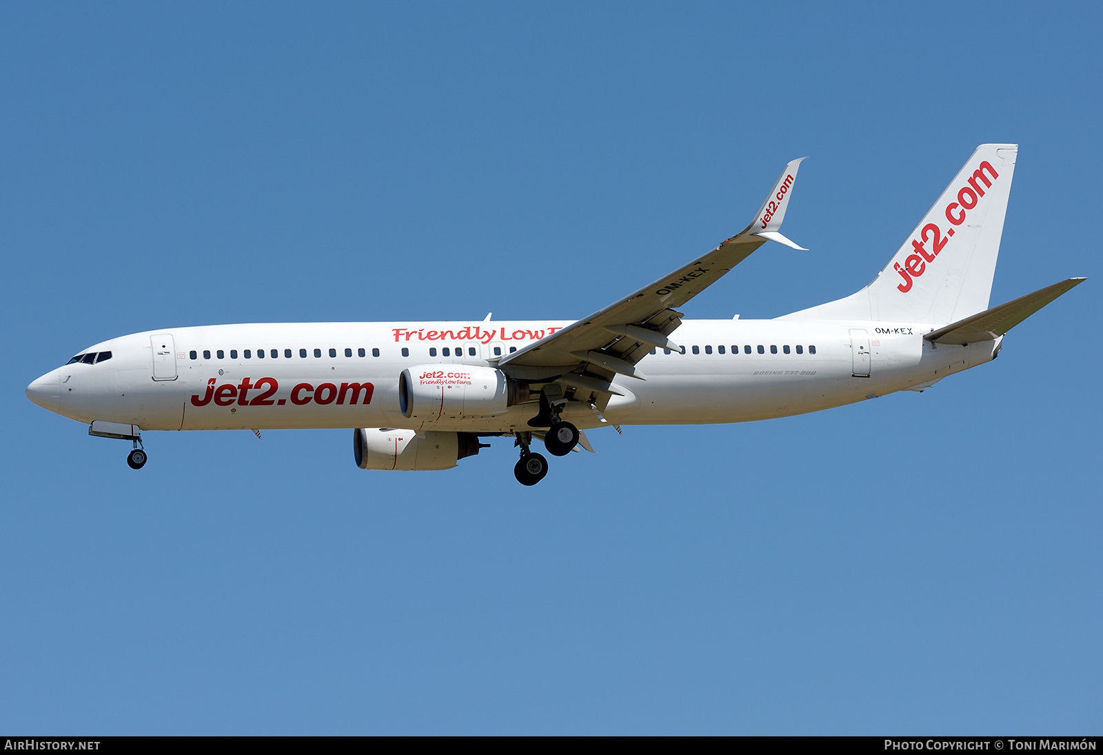 Aircraft Photo of OM-KEX | Boeing 737-8BK | Jet2 | AirHistory.net #701067