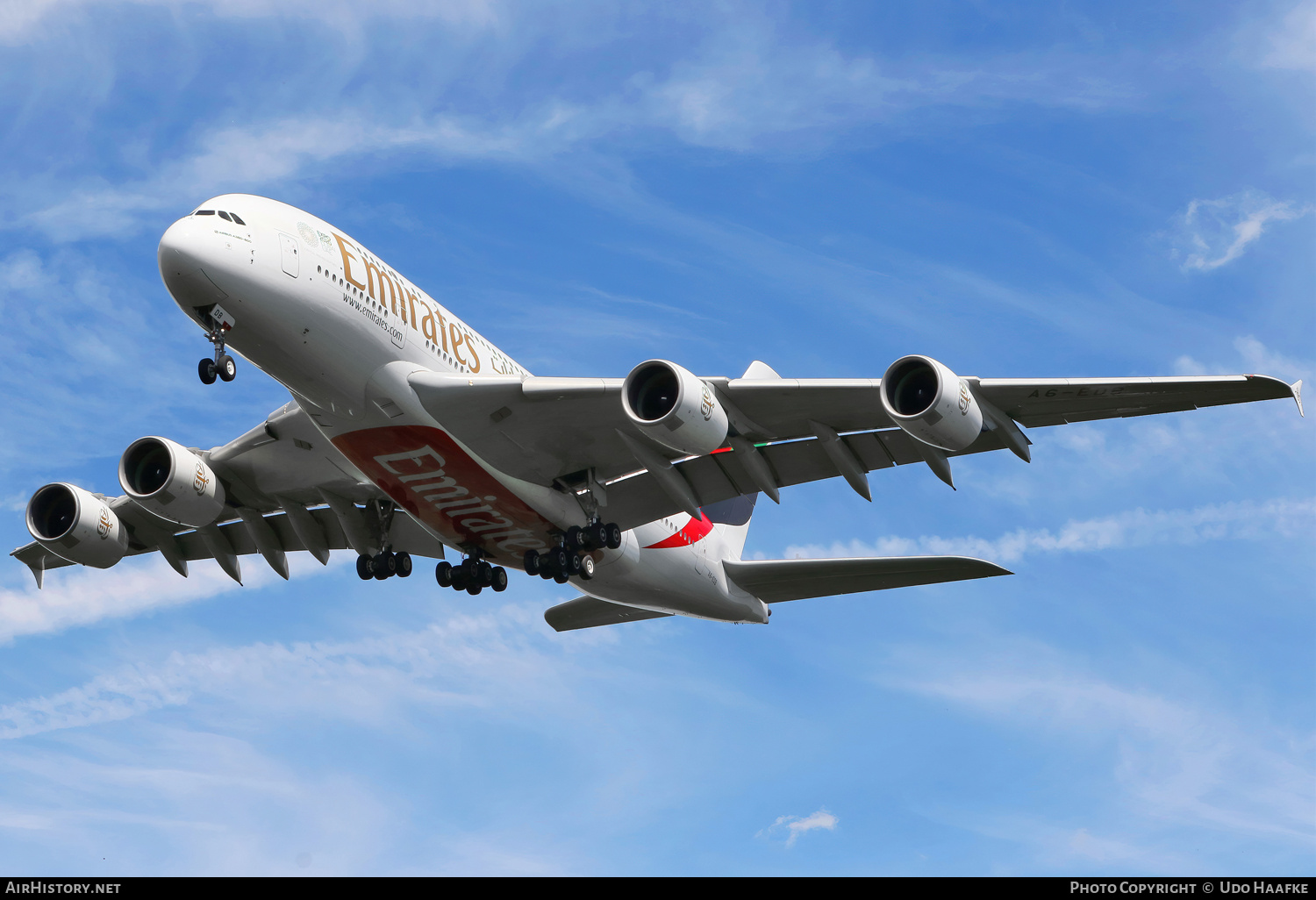 Aircraft Photo of A6-EDB | Airbus A380-861 | Emirates | AirHistory.net #701337
