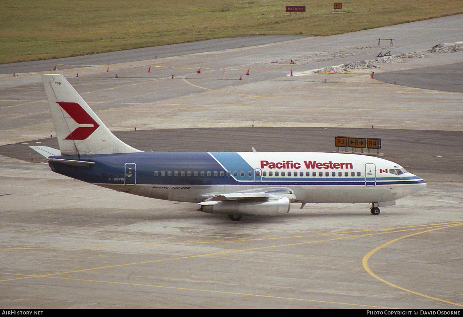 Aircraft Photo of C-GVPW | Boeing 737-275/Adv | Pacific Western Airlines | AirHistory.net #701423