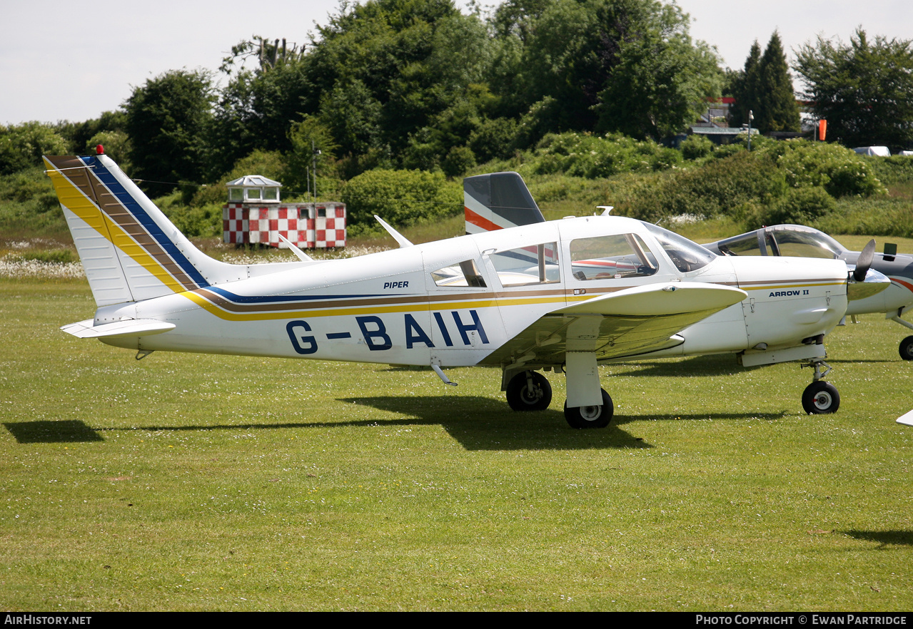 Aircraft Photo of G-BAIH | Piper PA-28R-200 Cherokee Arrow II | AirHistory.net #701553