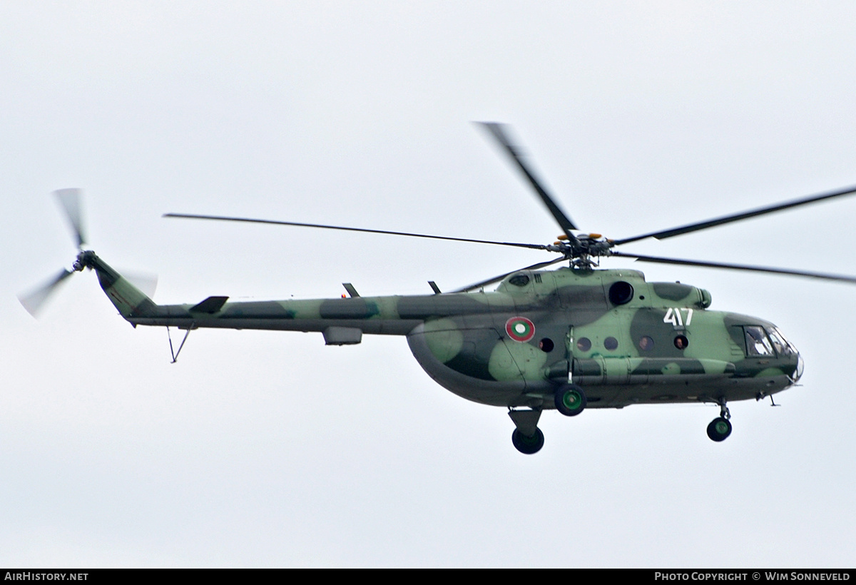 Aircraft Photo of 417 | Mil Mi-17 | Bulgaria - Air Force | AirHistory.net #701921