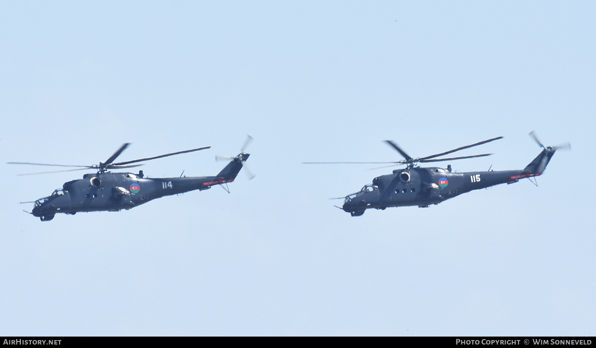Aircraft Photo of 114 white | Mil Mi-24V | Azerbaijan - Air Force | AirHistory.net #702052