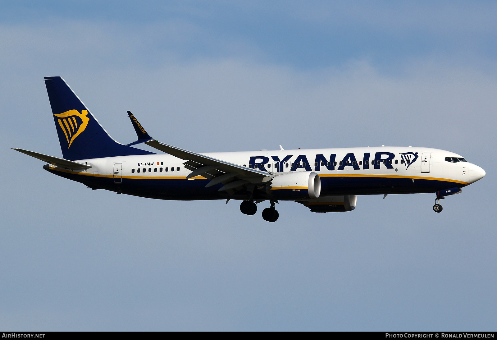 Aircraft Photo of EI-HAW | Boeing 737-8200 Max 200 | Ryanair | AirHistory.net #702325