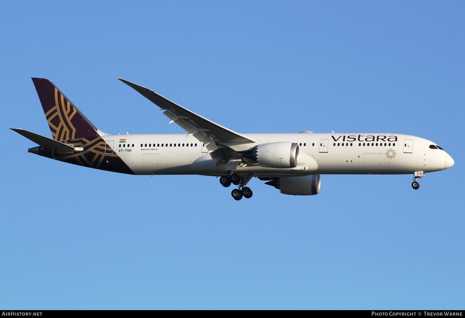 Aircraft Photo of VT-TSH | Boeing 787-9 Dreamliner | Vistara | AirHistory.net #702379