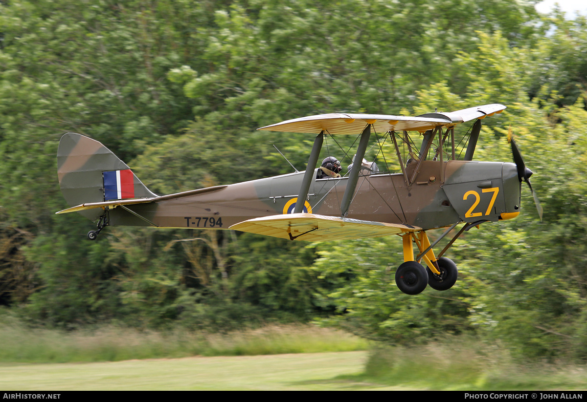 Aircraft Photo of G-ASPV / T-7794 | De Havilland D.H. 82A Tiger Moth II | UK - Air Force | AirHistory.net #702397
