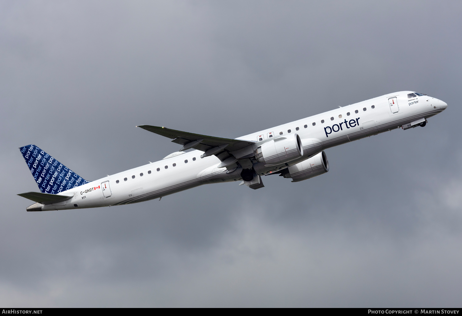 Aircraft Photo of C-GKQT | Embraer 195-E2 (ERJ-190-400) | Porter Airlines | AirHistory.net #702449