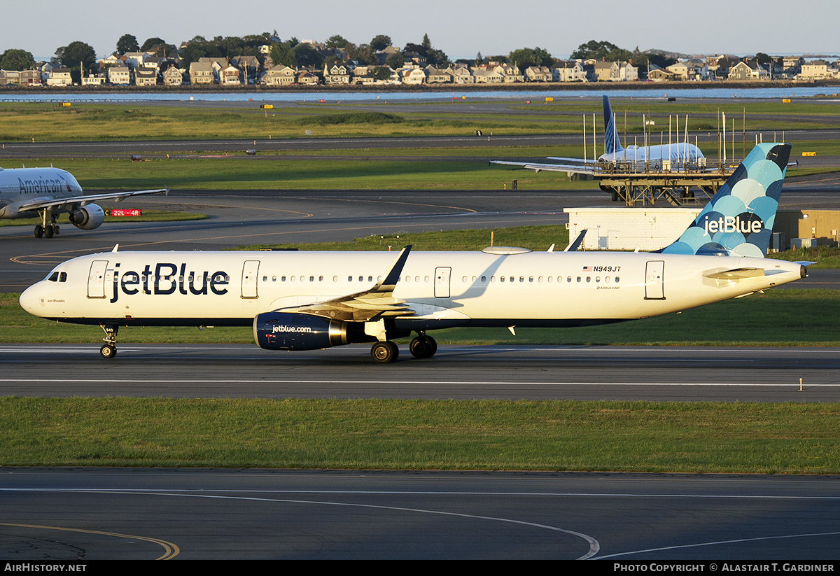 Aircraft Photo of N949JT | Airbus A321-231 | JetBlue Airways | AirHistory.net #702558