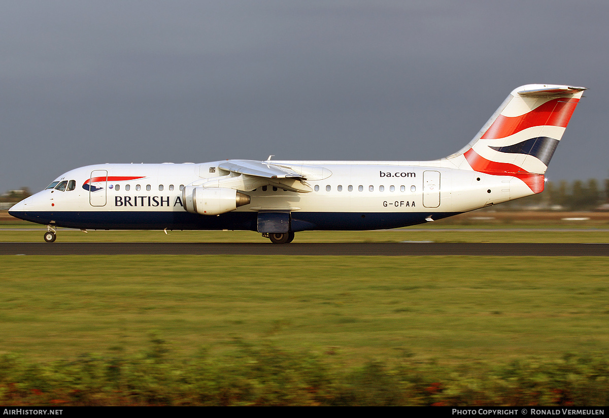 Aircraft Photo of G-CFAA | BAE Systems Avro 146-RJ100 | British Airways | AirHistory.net #702691