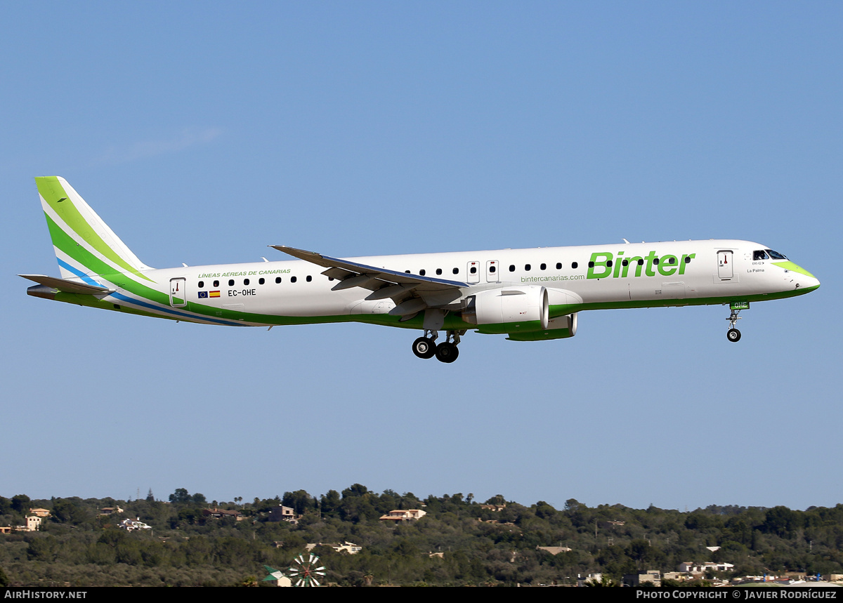 Aircraft Photo of EC-OHE | Embraer 195-E2 (ERJ-190-400) | Binter Canarias | AirHistory.net #702860