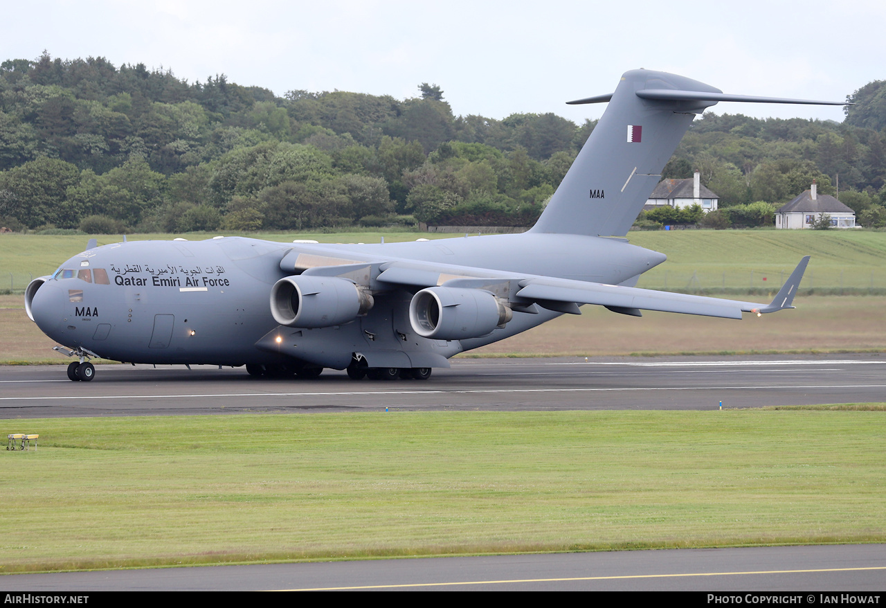 Aircraft Photo of A7-MAA / MAA | Boeing C-17A Globemaster III | Qatar - Air Force | AirHistory.net #703366