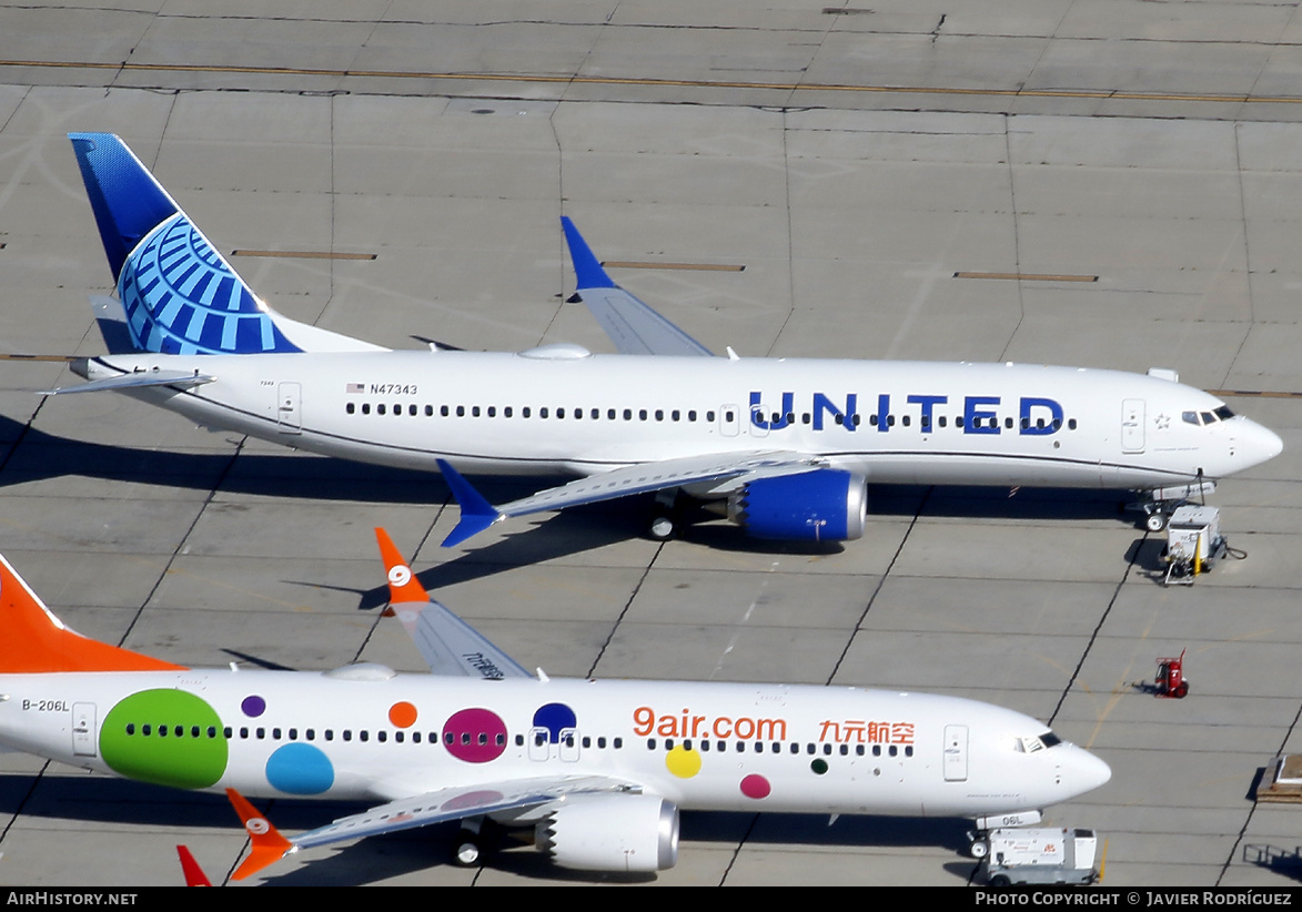 Aircraft Photo of N47343 | Boeing 737-8 Max 8 | United Airlines | AirHistory.net #703495
