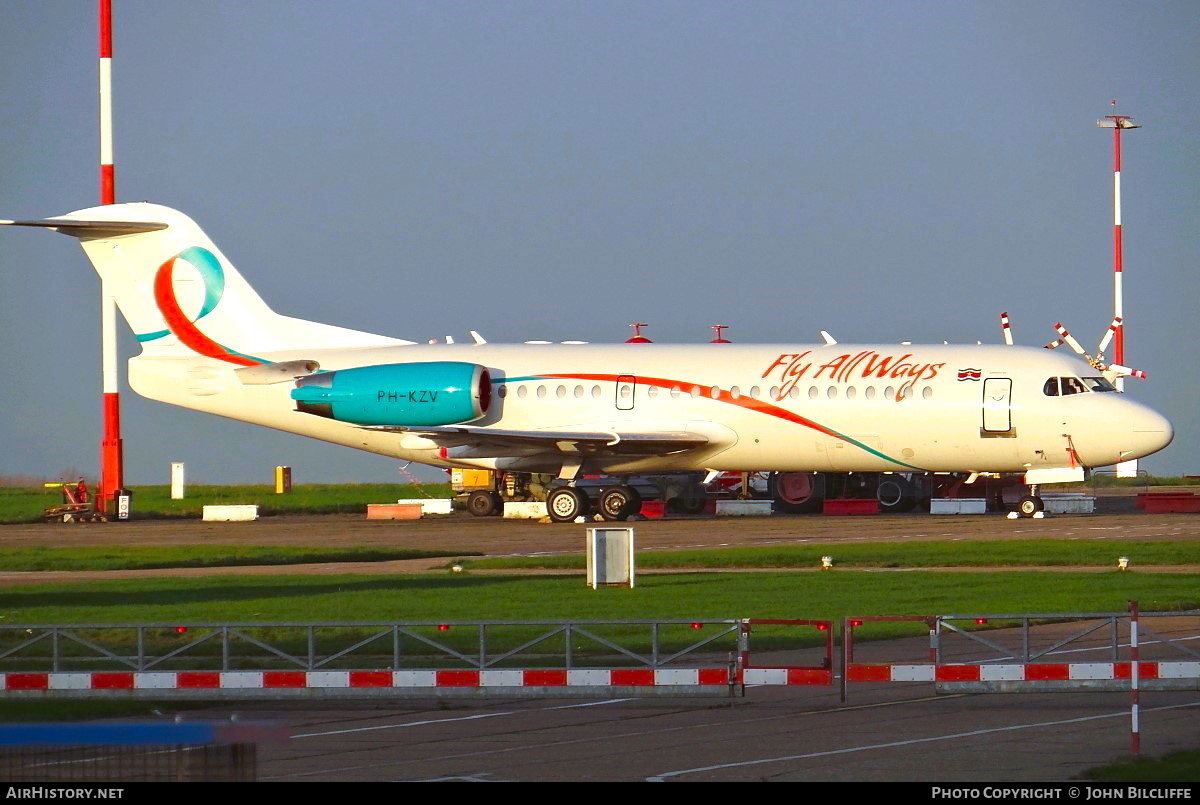 Aircraft Photo of PH-KZV | Fokker 70 (F28-0070) | Fly All Ways | AirHistory.net #703692