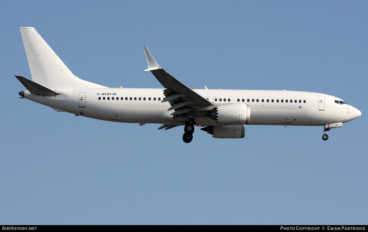 Aircraft Photo of G-WEAH | Boeing 737-8 Max 8 | AirHistory.net #703871