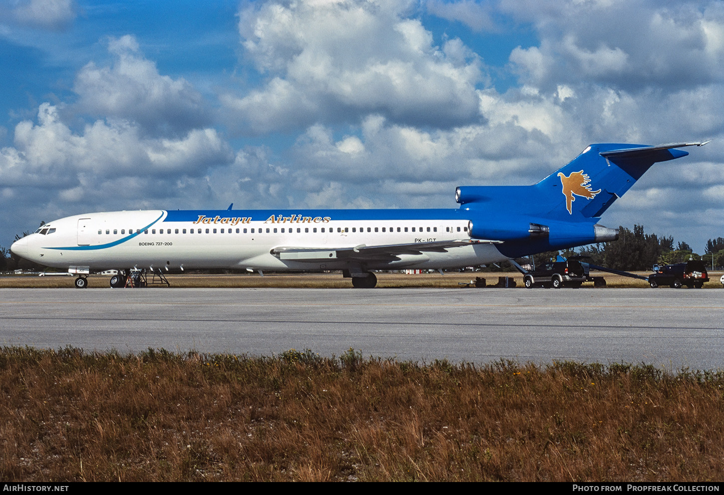 Aircraft Photo of PK-JGT | Boeing 727-247/Adv | Jatayu Airlines | AirHistory.net #703934