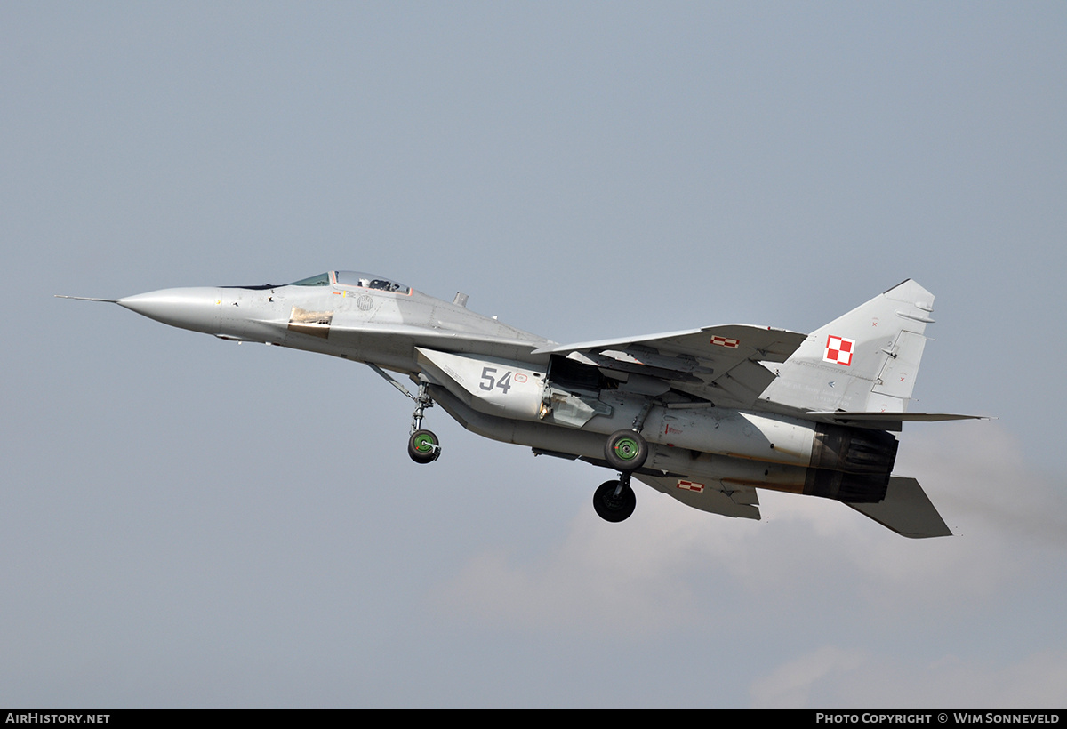 Aircraft Photo of 54 | Mikoyan-Gurevich MiG-29M | Poland - Air Force | AirHistory.net #704157