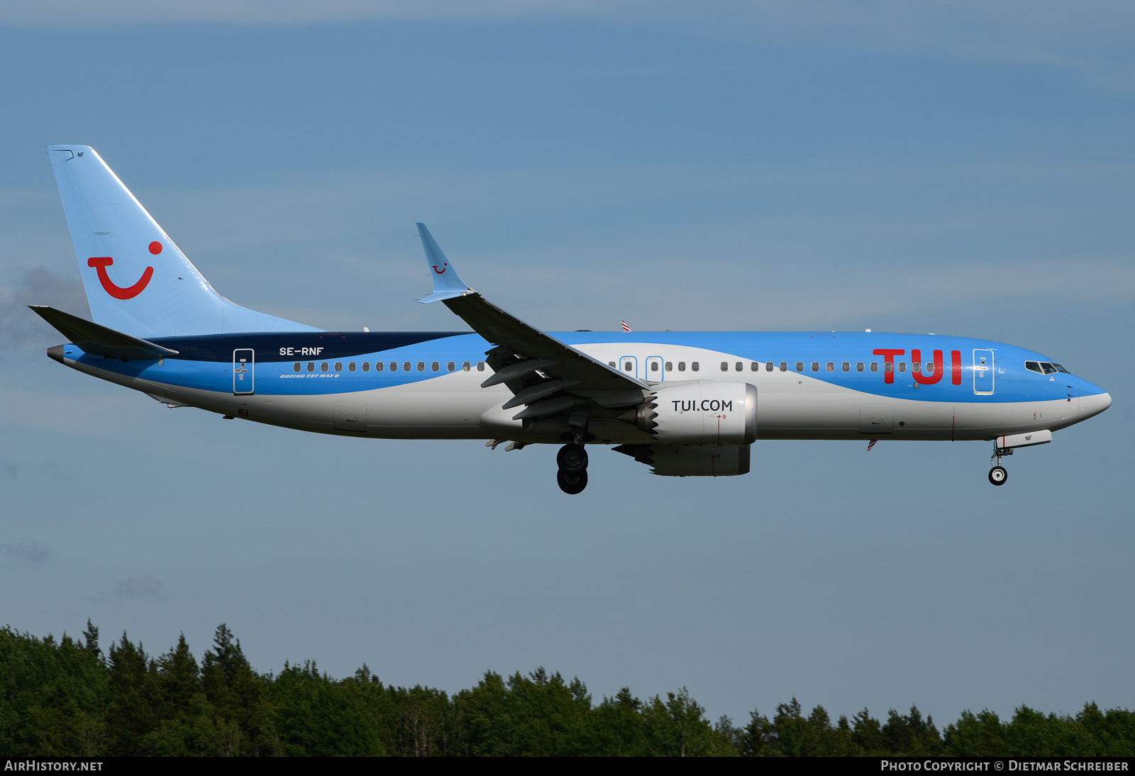 Aircraft Photo of SE-RNF | Boeing 737-8 Max 8 | TUI | AirHistory.net #704173