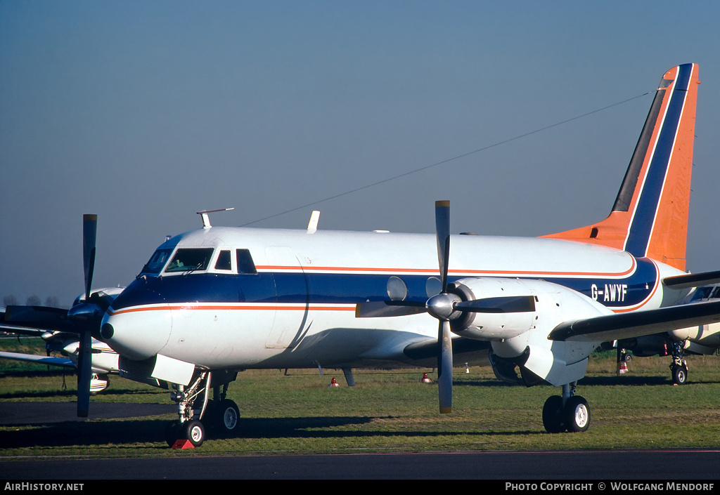 Aircraft Photo of G-AWYF | Grumman G-159 Gulfstream I | Fordair | AirHistory.net #704288