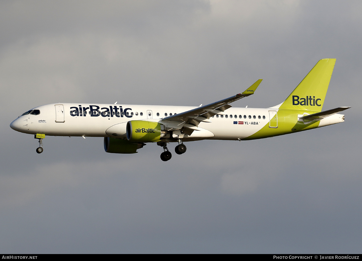 Aircraft Photo of YL-ABA | Airbus A220-371 (BD-500-1A11) | AirBaltic | AirHistory.net #704488