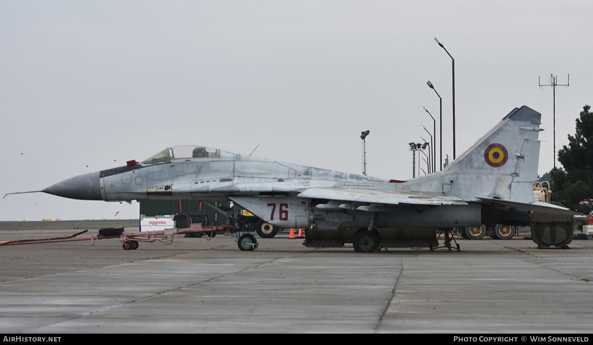 Aircraft Photo of 76 | Mikoyan-Gurevich MiG-29 (9-12A) | Romania - Air Force | AirHistory.net #704705