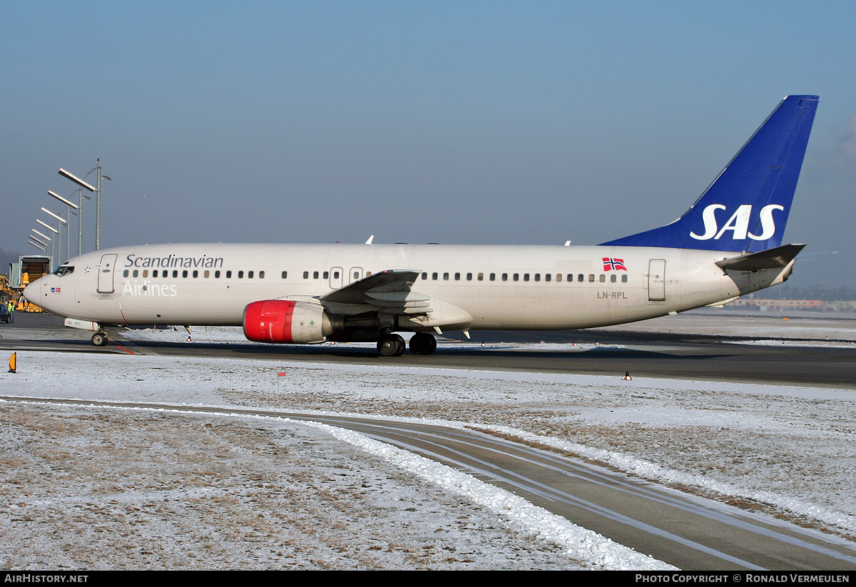 Aircraft Photo of LN-RPL | Boeing 737-883 | Scandinavian Airlines - SAS | AirHistory.net #704878