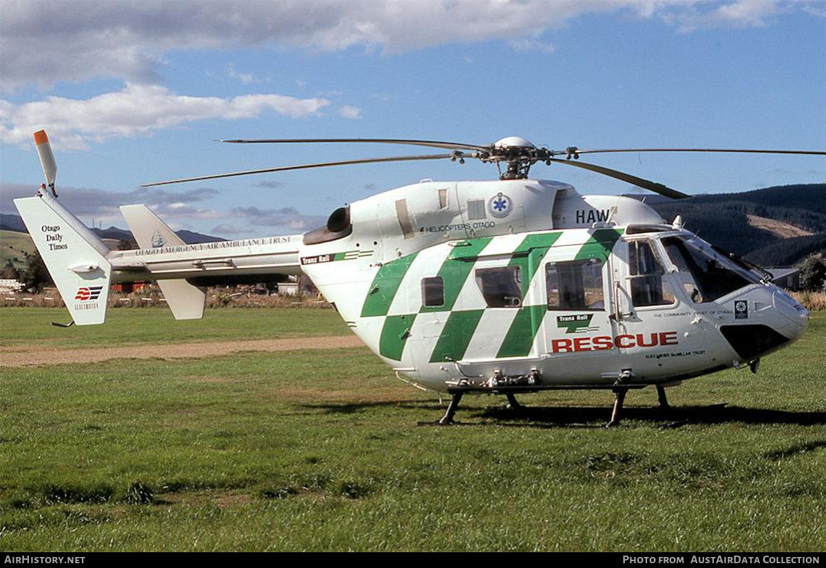 Aircraft Photo of ZK-HAW / HAW | MBB-Kawasaki BK-117A-3 | Helicopters Otago | AirHistory.net #705146