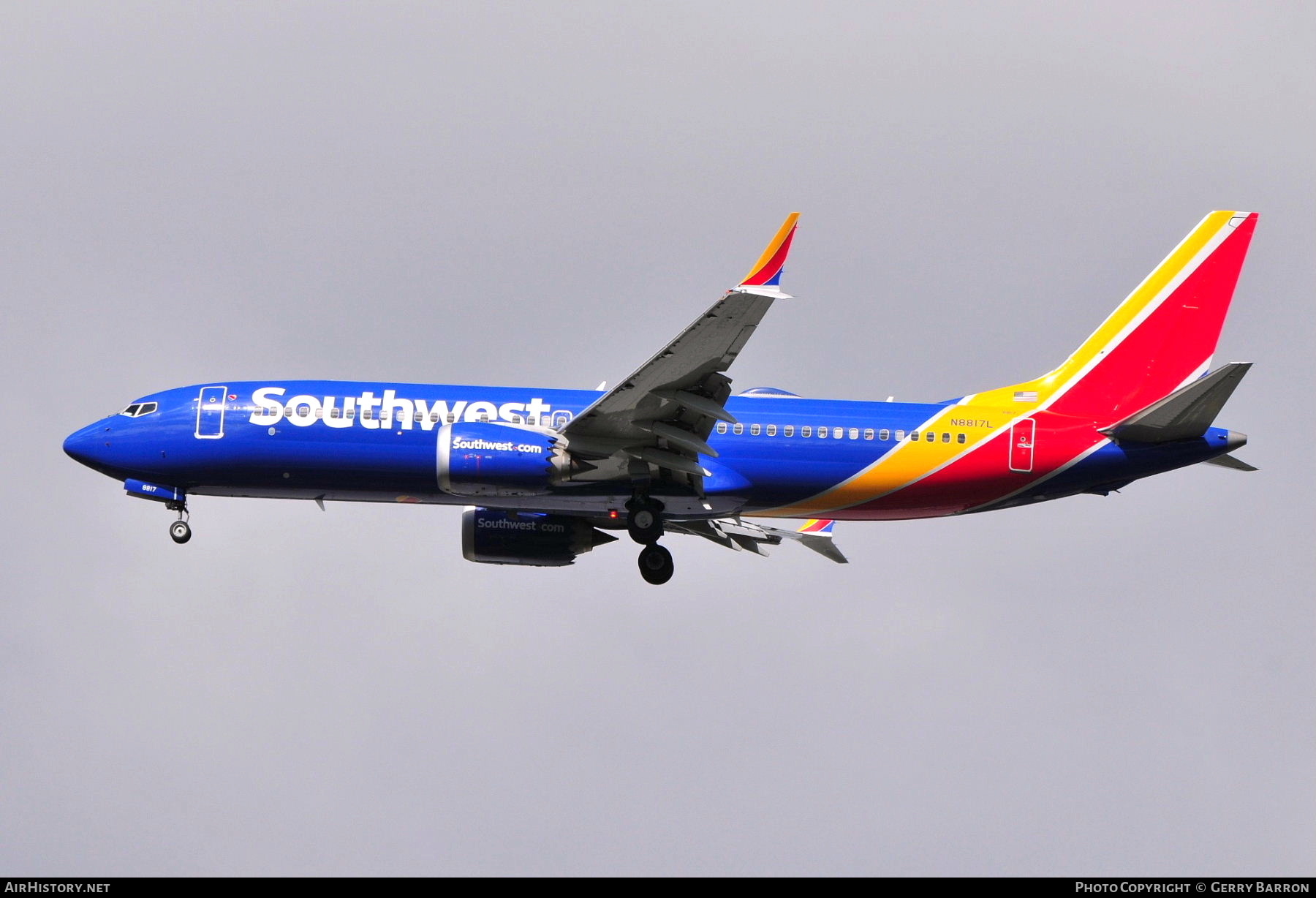 Aircraft Photo of N8817L | Boeing 737-8 Max 8 | Southwest Airlines | AirHistory.net #705360
