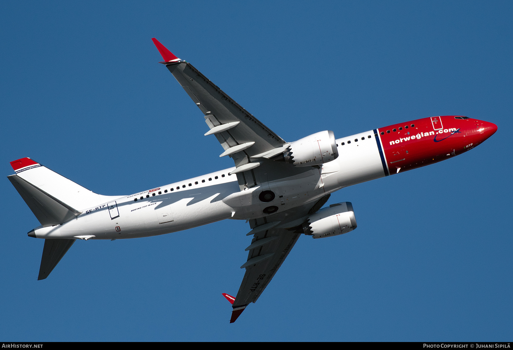 Aircraft Photo of SE-RTP | Boeing 737-8 Max 8 | Norwegian | AirHistory.net #705389