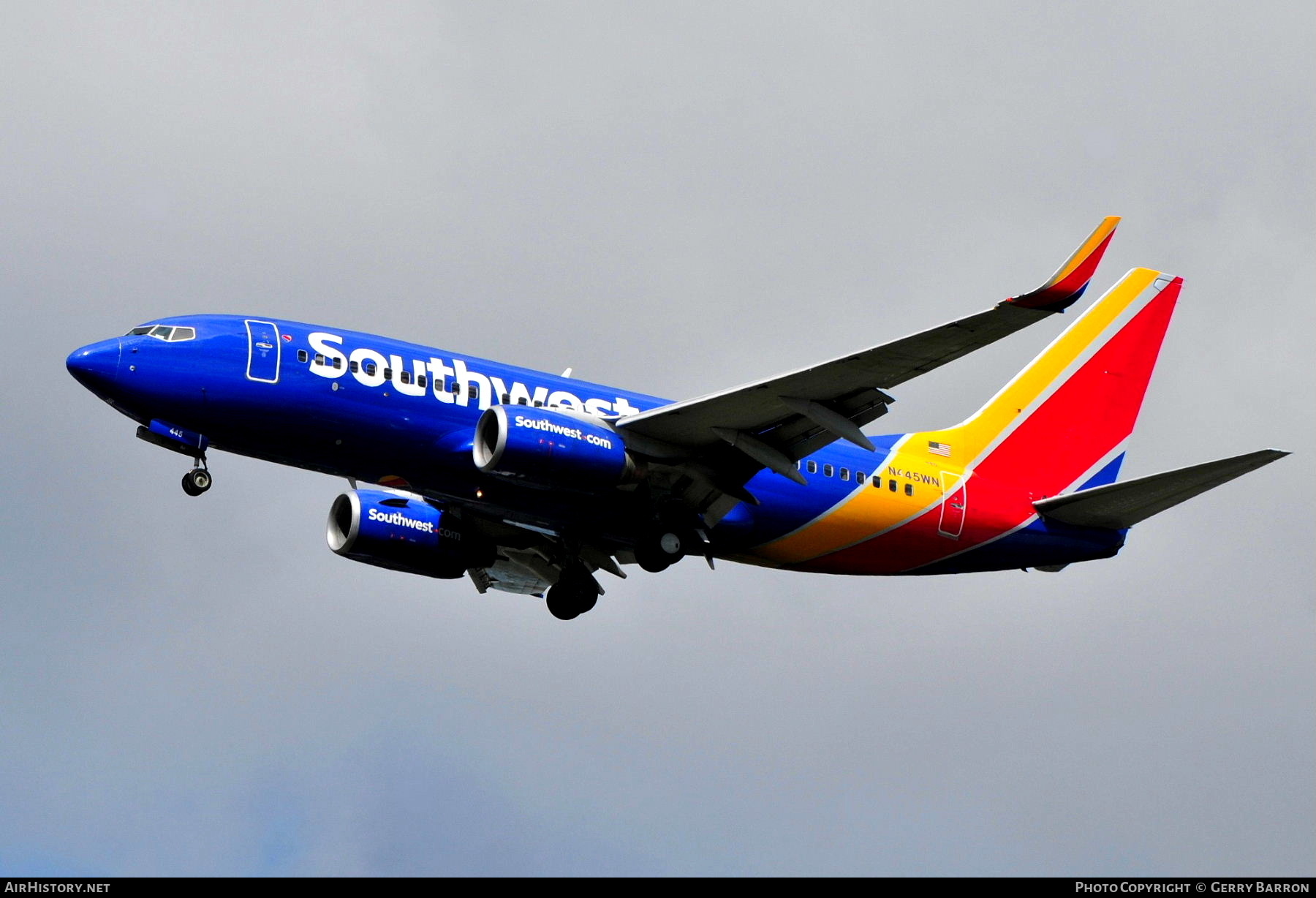 Aircraft Photo of N445WN | Boeing 737-7H4 | Southwest Airlines | AirHistory.net #705509