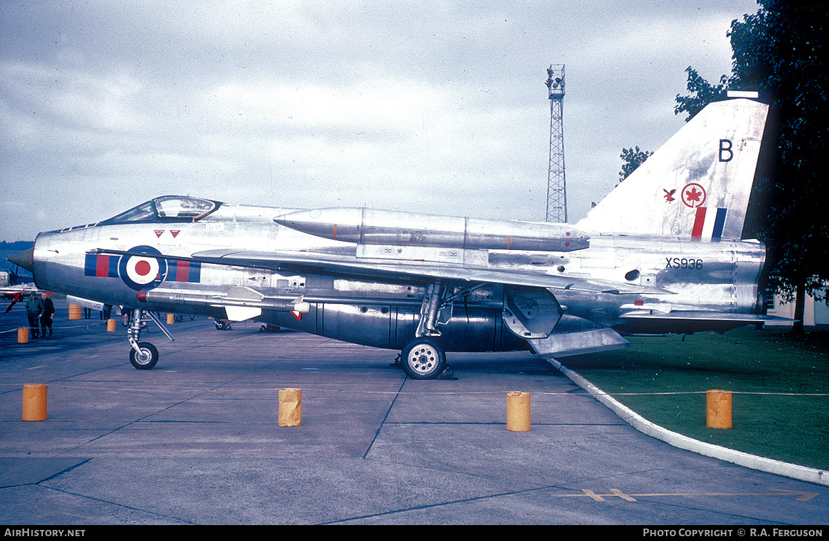 Aircraft Photo of XS936 | English Electric Lightning F6 | UK - Air Force | AirHistory.net #705726