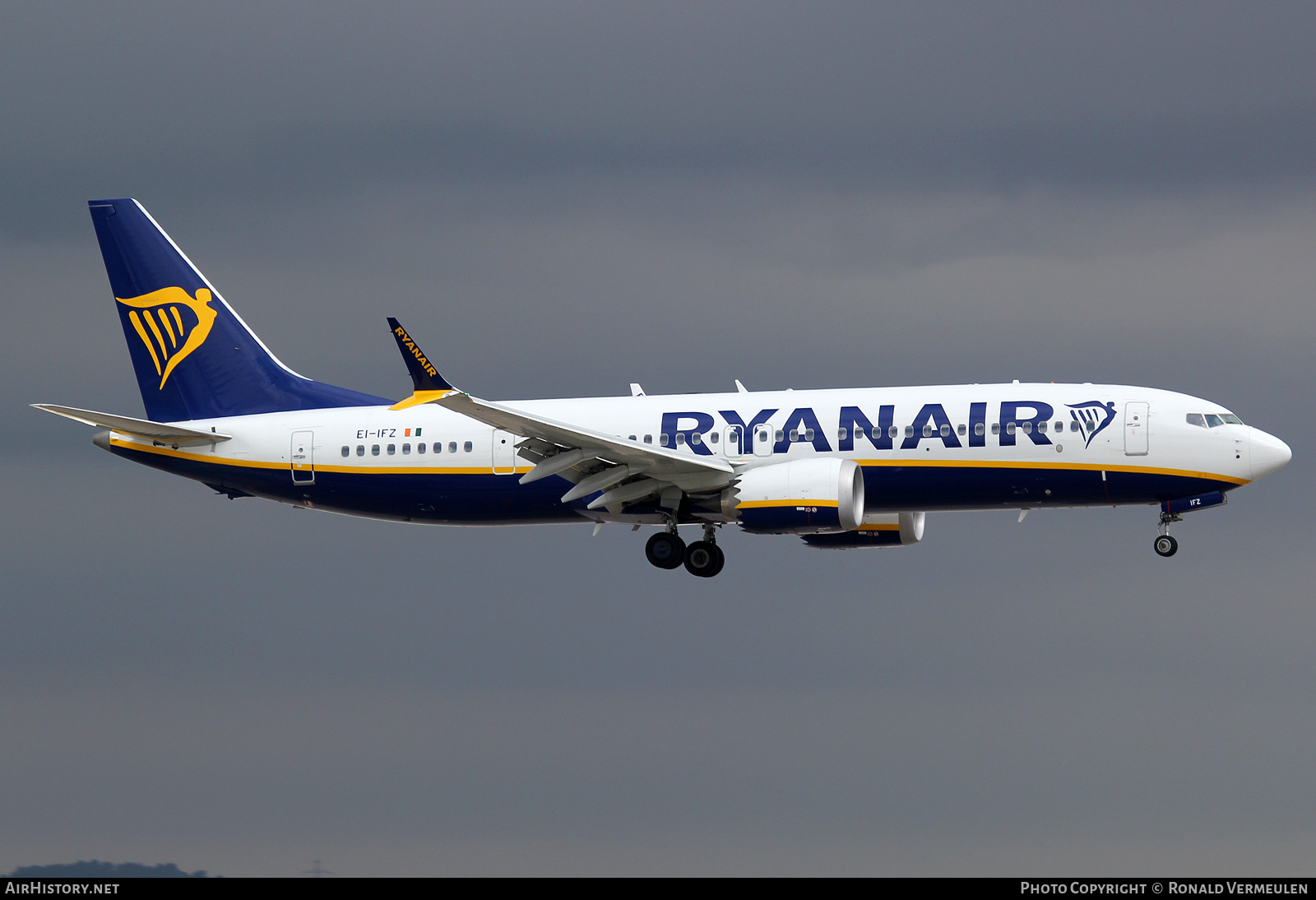 Aircraft Photo of EI-IFZ | Boeing 737-8200 Max 200 | Ryanair | AirHistory.net #705737