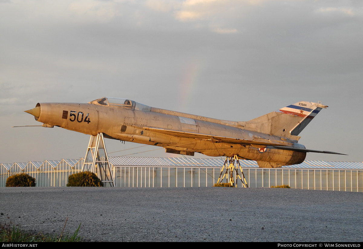 Aircraft Photo of 22504 | Mikoyan-Gurevich MiG-21F-13 | Yugoslavia - Air Force | AirHistory.net #705945