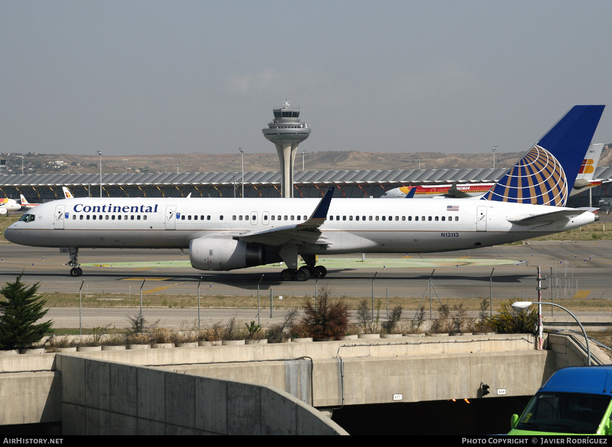 Aircraft Photo of N13113 | Boeing 757-224 | Continental Airlines | AirHistory.net #706256