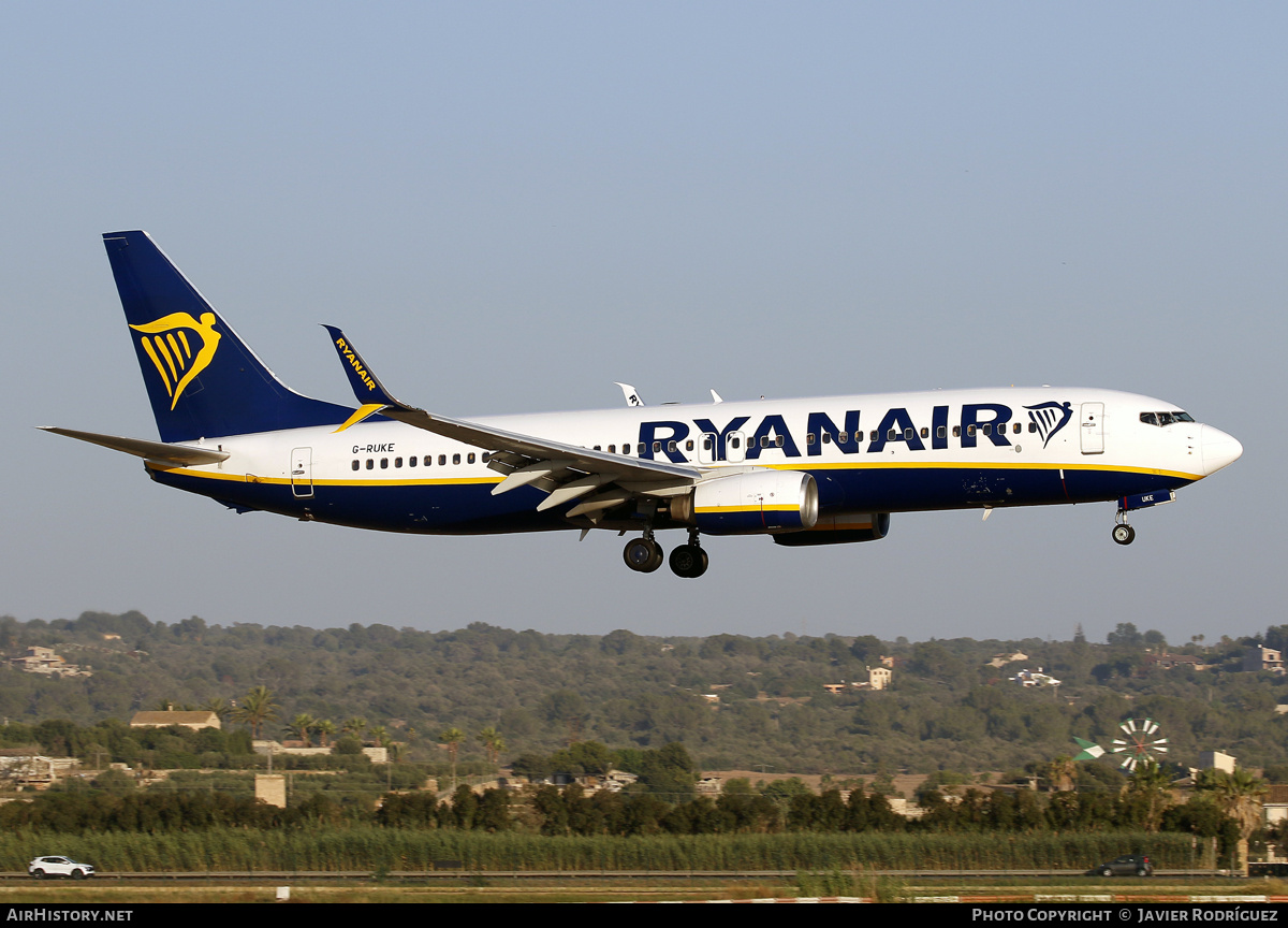 Aircraft Photo of G-RUKE | Boeing 737-8AS | Ryanair | AirHistory.net #706555