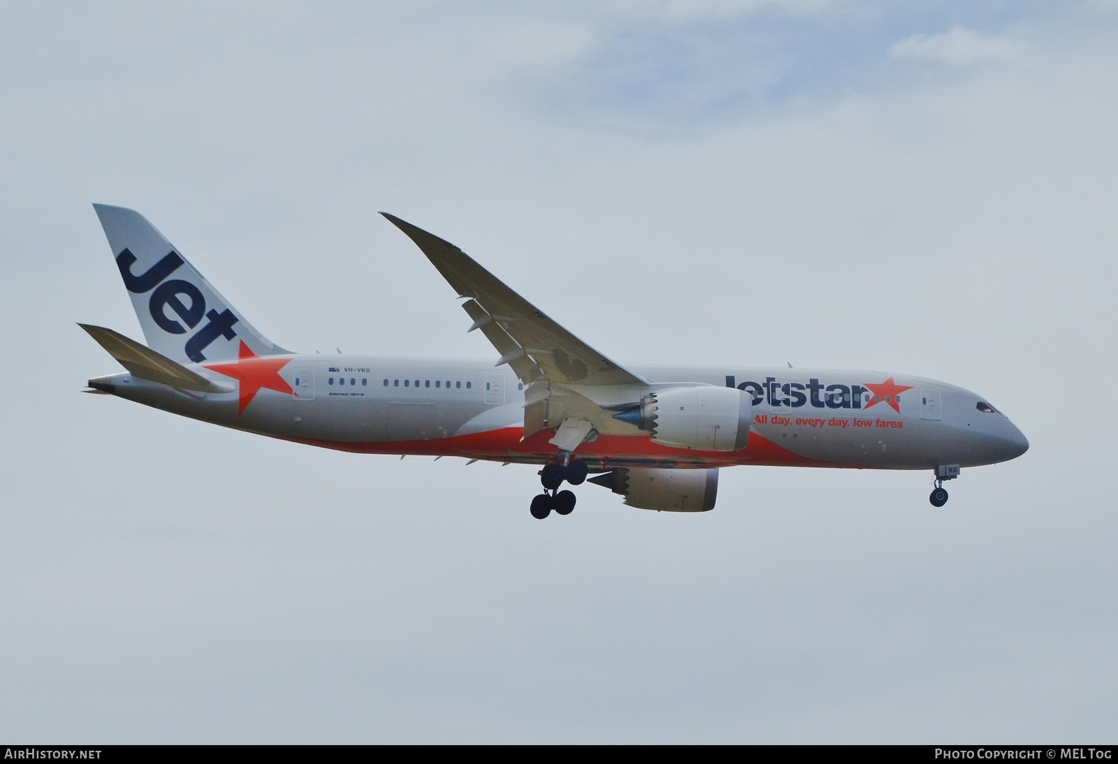 Aircraft Photo of VH-VKG | Boeing 787-8 Dreamliner | Jetstar Airways | AirHistory.net #706720