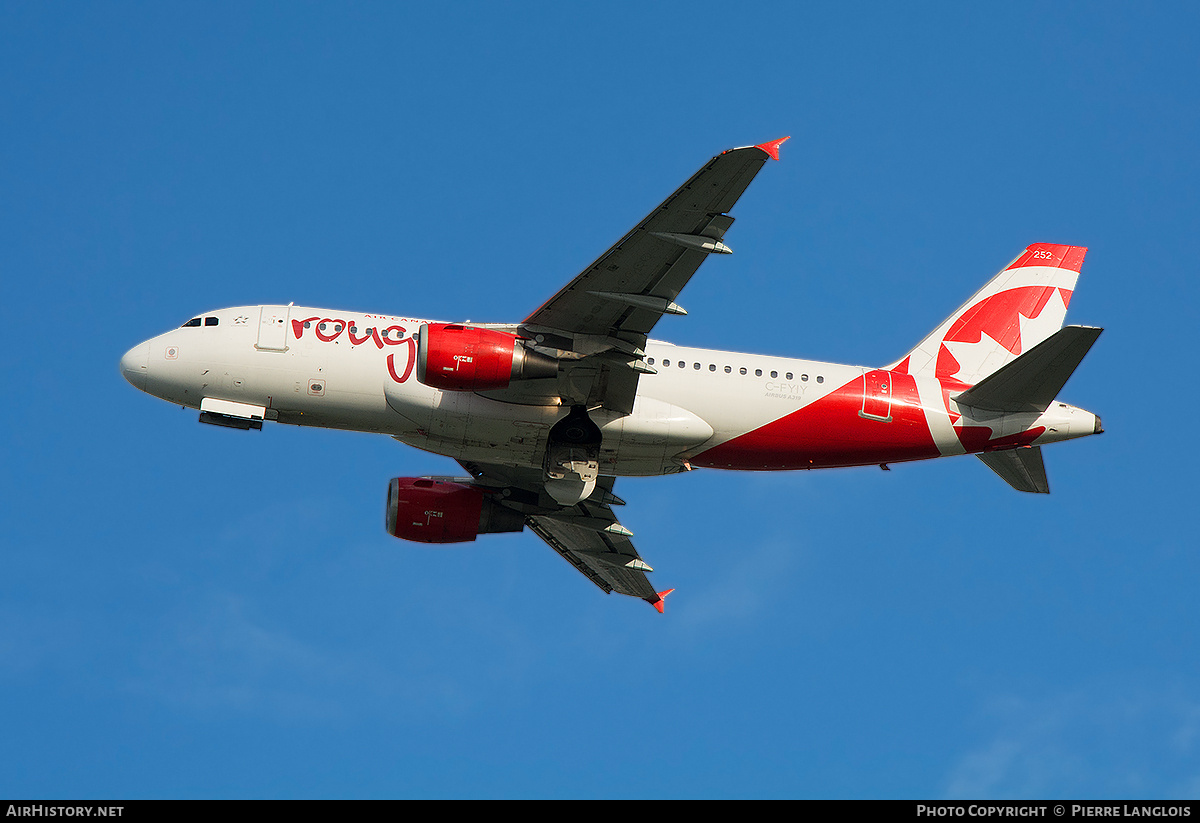 Aircraft Photo of C-FYIY | Airbus A319-114 | Air Canada Rouge | AirHistory.net #706758