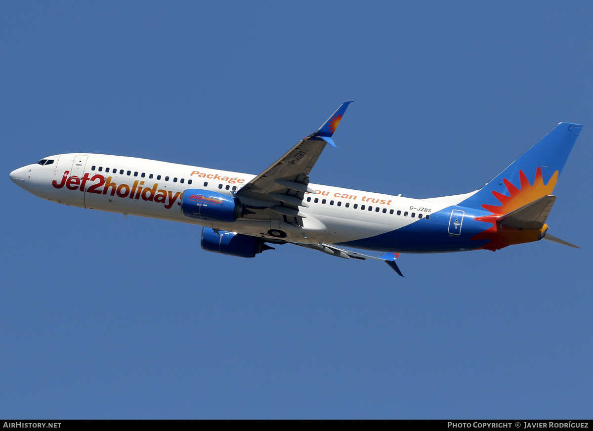 Aircraft Photo of G-JZBS | Boeing 737-800 | Jet2 Holidays | AirHistory.net #706826