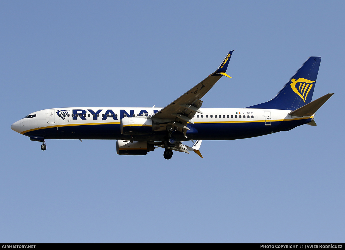 Aircraft Photo of EI-DHF | Boeing 737-8AS | Ryanair | AirHistory.net #706858