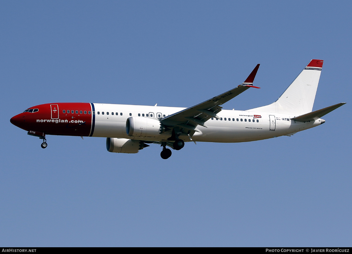 Aircraft Photo of SE-RTM | Boeing 737-8 Max 8 | Norwegian | AirHistory.net #706868