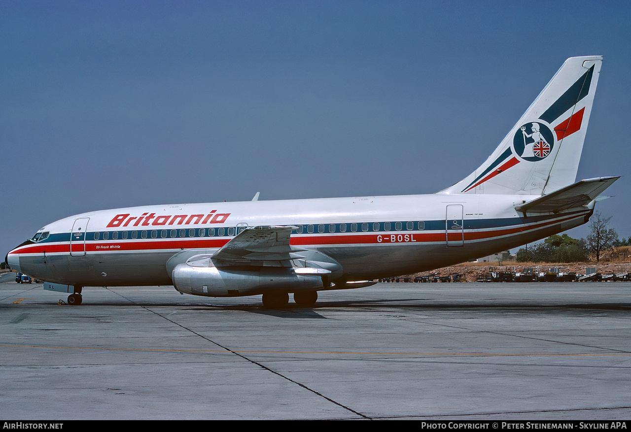 Aircraft Photo of G-BOSL | Boeing 737-2U4/Adv | Britannia Airways | AirHistory.net #706973