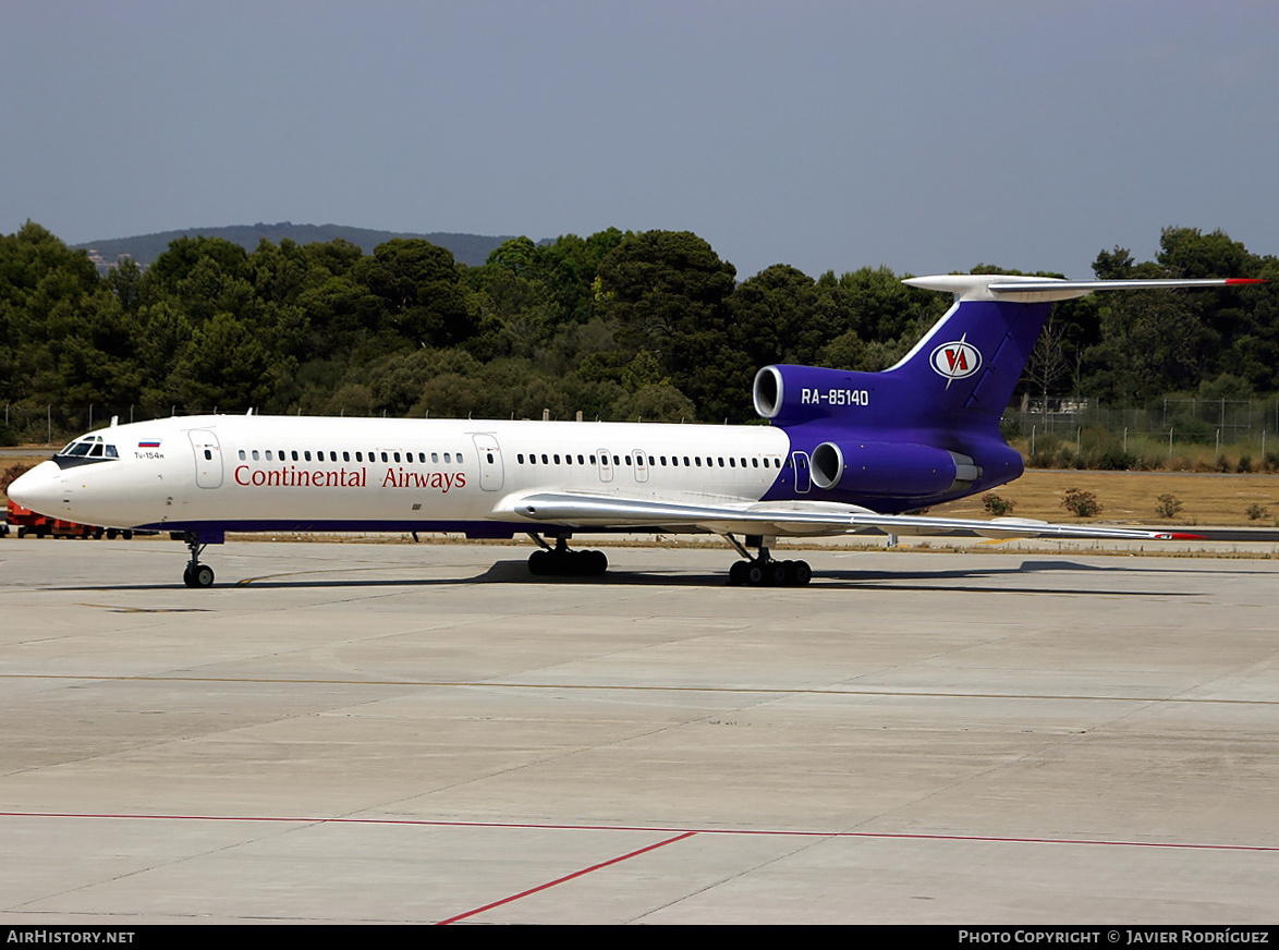 Aircraft Photo of RA-85140 | Tupolev Tu-154M | Continental Airways | AirHistory.net #707093