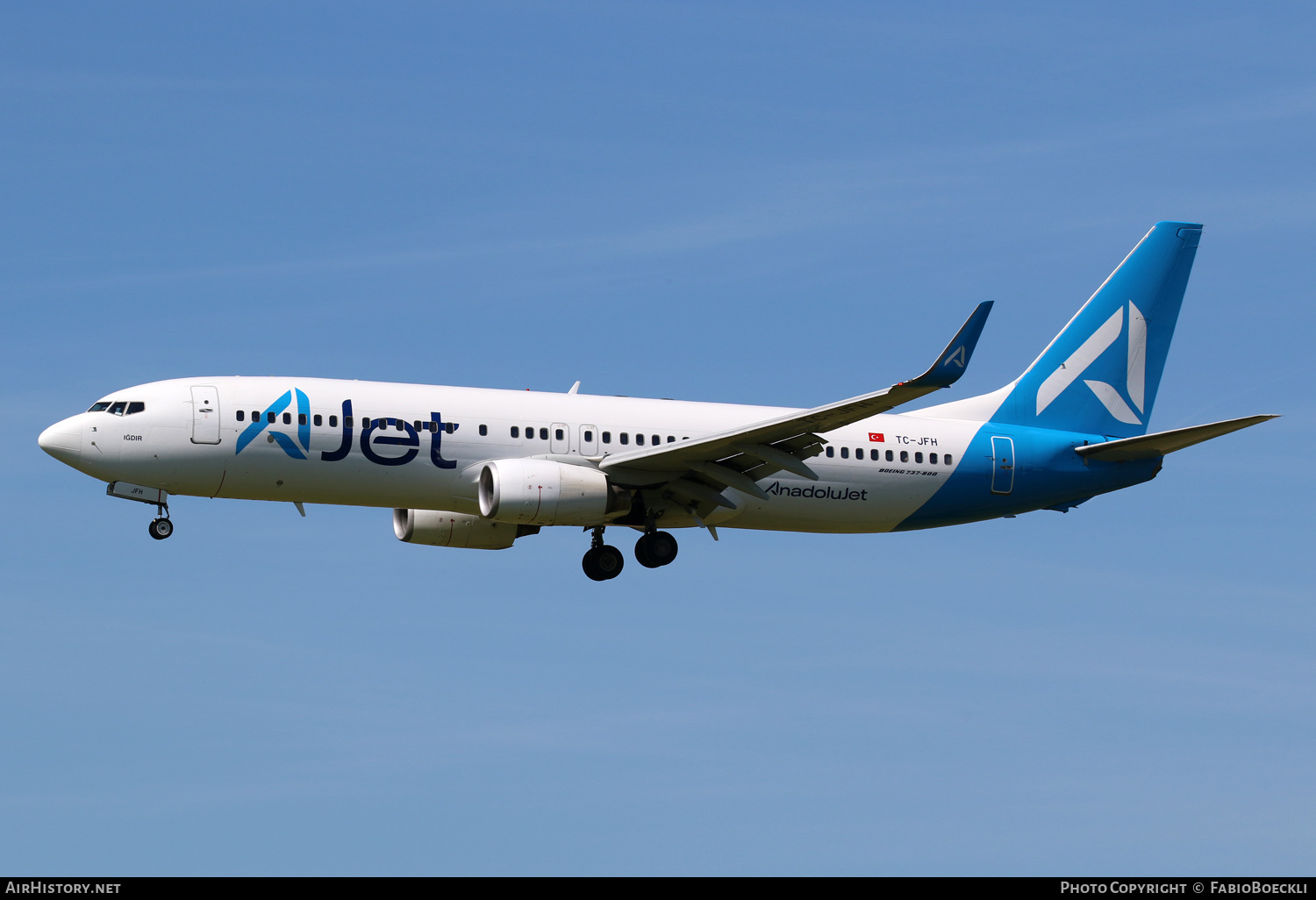 Aircraft Photo of TC-JFH | Boeing 737-8F2 | AJet - AnadoluJet | AirHistory.net #707111