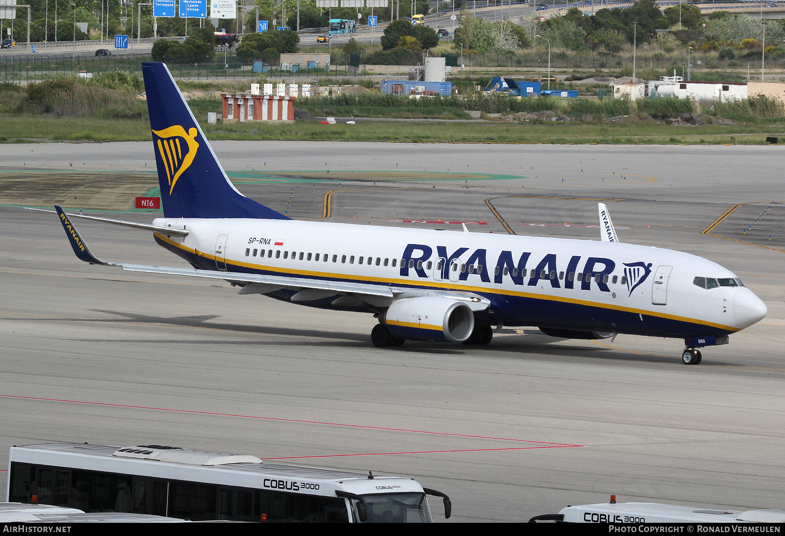 Aircraft Photo of SP-RNA | Boeing 737-8AS | Ryanair | AirHistory.net #707286