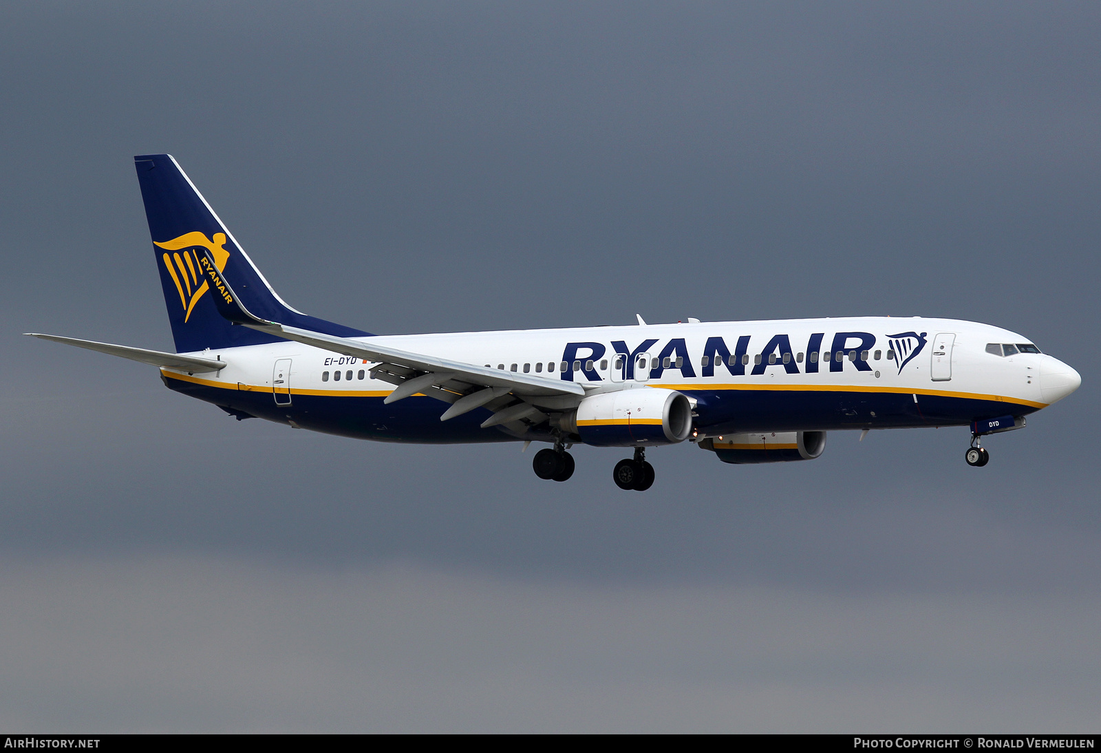 Aircraft Photo of EI-DYD | Boeing 737-8AS | Ryanair | AirHistory.net #707664