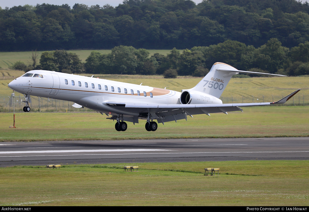 Aircraft Photo of T7-PYR | Bombardier Global 7500 (BD-700-2A12) | AirHistory.net #707688