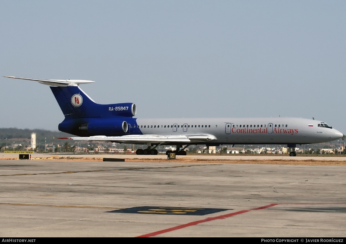 Aircraft Photo of RA-85847 | Tupolev Tu-154M | Continental Airways | AirHistory.net #707946